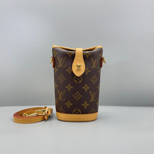 Louis Vuitton Fold Me Pouch Monogram Dark Brown Light Brown Louis Vuitton Fold Me Pouch Monogram Dark Brown Light Brown
