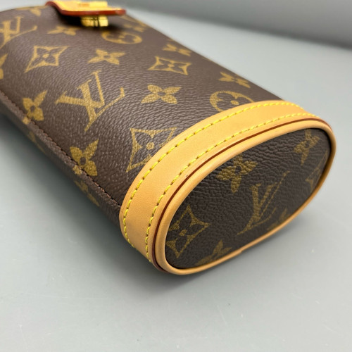 Louis Vuitton Fold Me Pouch Monogram Dark Brown Light Brown Louis Vuitton Fold Me Pouch Monogram Dark Brown Light Brown