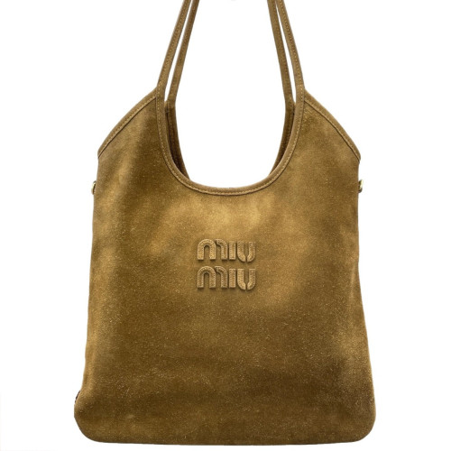 Miu Miu Ivy Regular Suede Brown Miu Miu Ivy Regular Suede Brown