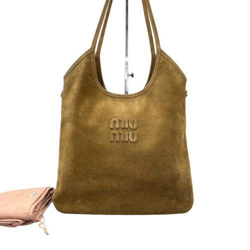 Miu Miu Ivy Regular Suede Brown Miu Miu Ivy Regular Suede Brown