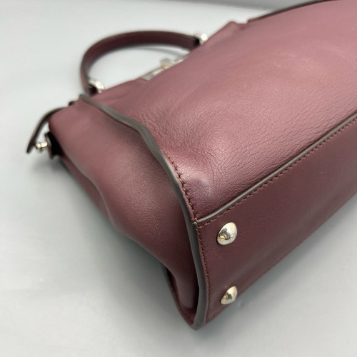 Fendi Peekaboo Iconic Medium Calfskin Burgundy