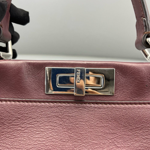 Fendi Peekaboo Iconic Medium Calfskin Burgundy