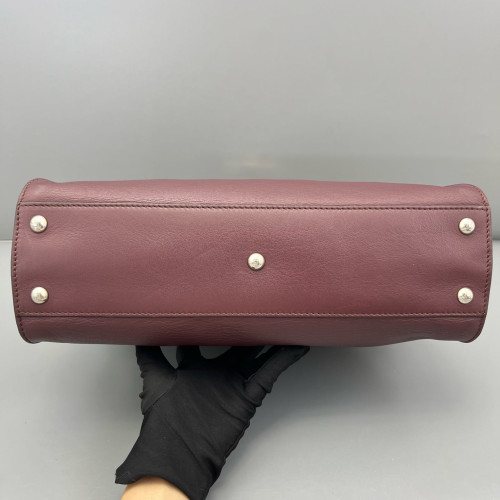 Fendi Peekaboo Iconic Medium Calfskin Burgundy