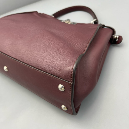 Fendi Peekaboo Iconic Medium Calfskin Burgundy