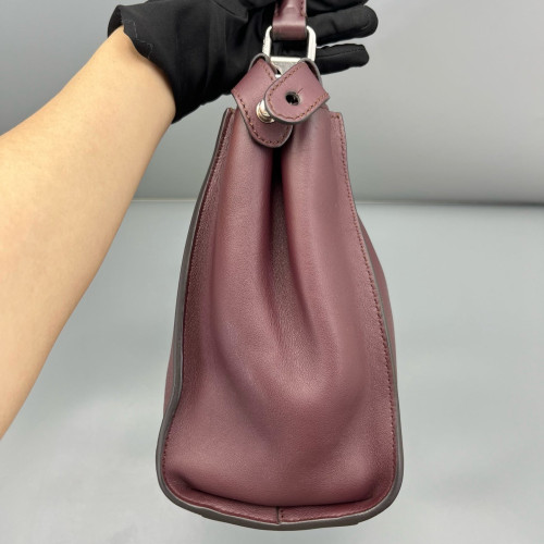 Fendi Peekaboo Iconic Medium Calfskin Burgundy