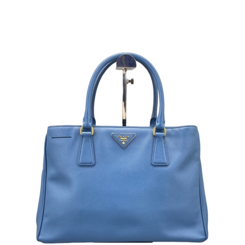 Prada Medium Galleria Double Zip Tote Calfskin Blue Prada Medium Galleria Double Zip Tote Calfskin Blue