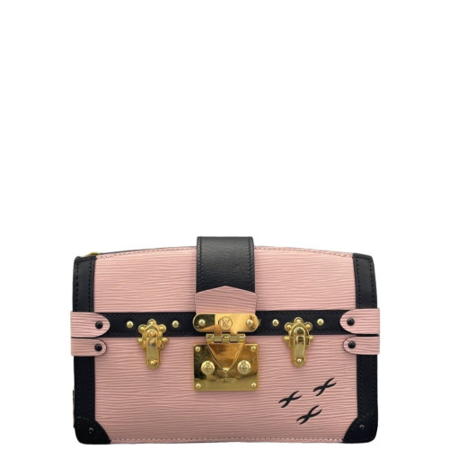Louis Vuitton Trunk Clutch Epi Pink Black