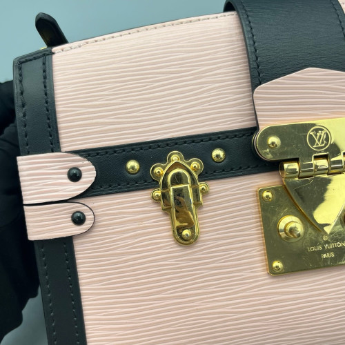 Louis Vuitton Trunk Clutch Epi Pink Black