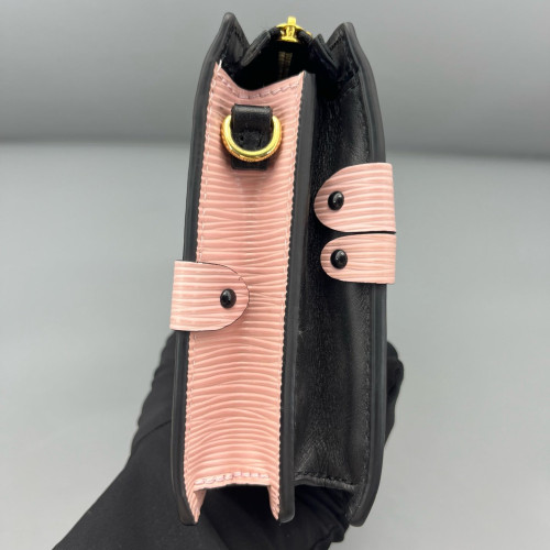Louis Vuitton Trunk Clutch Epi Pink Black
