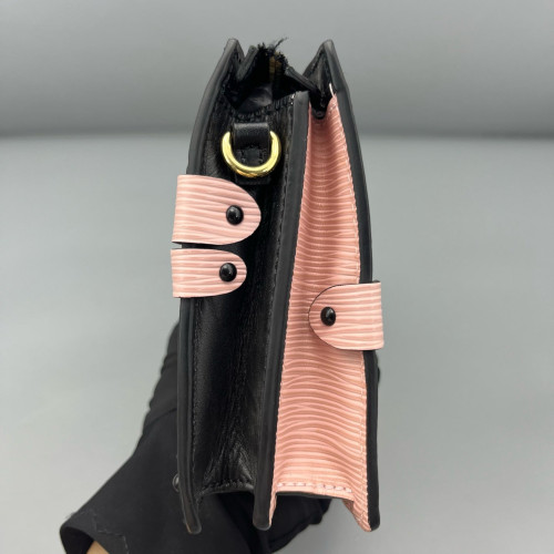 Louis Vuitton Trunk Clutch Epi Pink Black