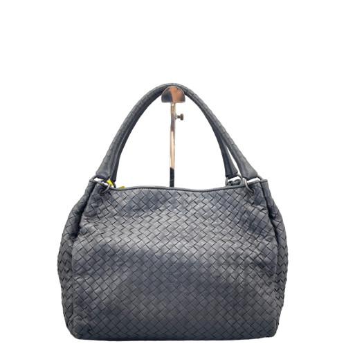 Bottega Veneta Medium Campana Hobo Calfskin Intrecciato Grey