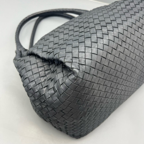 Bottega Veneta Medium Campana Hobo Calfskin Intrecciato Grey