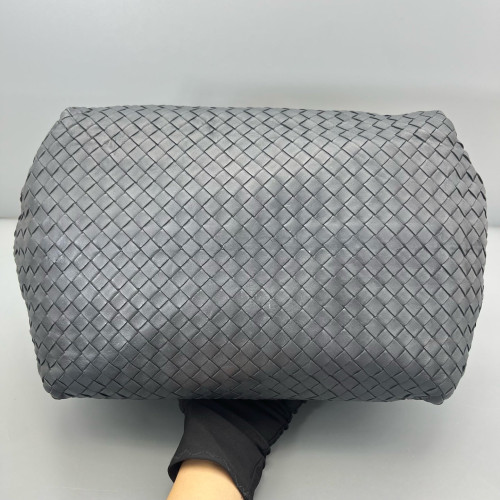 Bottega Veneta Medium Campana Hobo Calfskin Intrecciato Grey