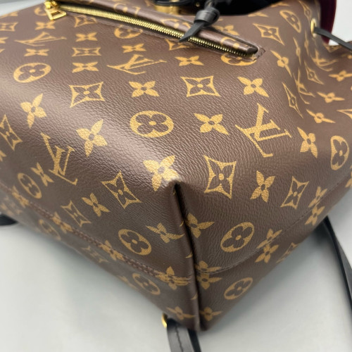 Louis Vuitton Backpack Monogram Calfskin Dark Brown Light Brown Black