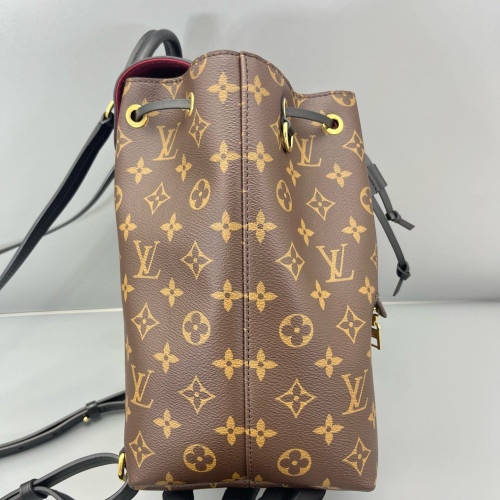 Louis Vuitton Backpack Monogram Calfskin Dark Brown Light Brown Black