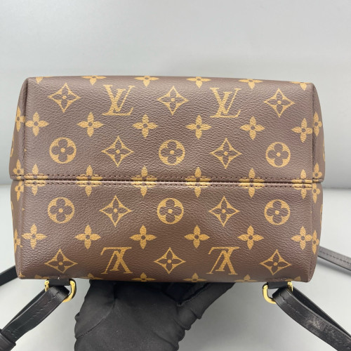 Louis Vuitton Backpack Monogram Calfskin Dark Brown Light Brown Black