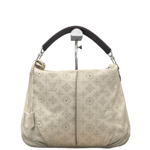 Louis Vuitton Shoulder Bag Mahina White Grey