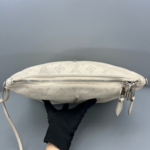 Louis Vuitton Shoulder Bag Mahina White Grey