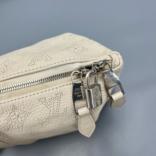 Louis Vuitton Shoulder Bag Mahina White Grey