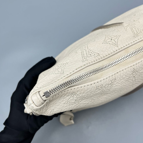 Louis Vuitton Shoulder Bag Mahina White Grey