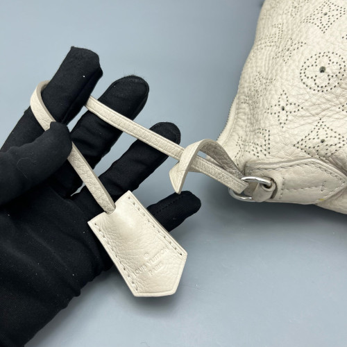 Louis Vuitton Shoulder Bag Mahina White Grey