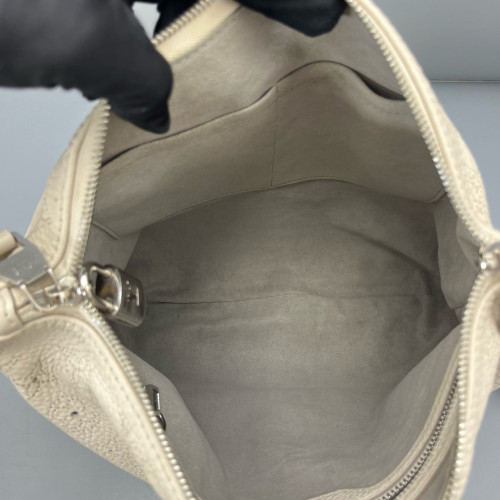 Louis Vuitton Shoulder Bag Mahina White Grey
