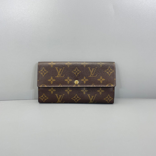 Louis Vuitton Sarah Wallet Monogram Dark Brown Light Brown