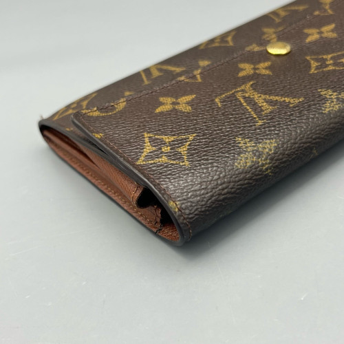 Louis Vuitton Sarah Wallet Monogram Dark Brown Light Brown