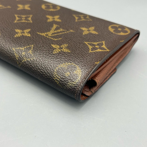 Louis Vuitton Sarah Wallet Monogram Dark Brown Light Brown