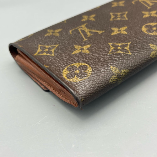 Louis Vuitton Sarah Wallet Monogram Dark Brown Light Brown
