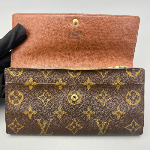 Louis Vuitton Sarah Wallet Monogram Dark Brown Light Brown