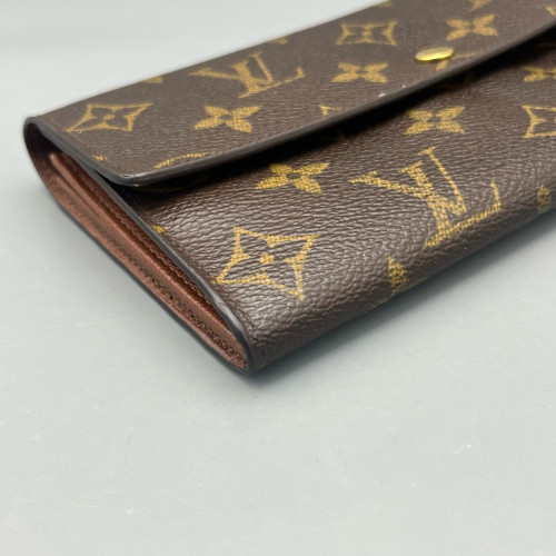 Louis Vuitton Sarah Wallet Monogram Dark Brown Light Brown