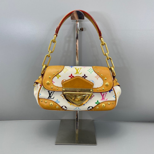 Louis Vuitton Marilyn Handbag Monogram Multicolor White Green Yellow