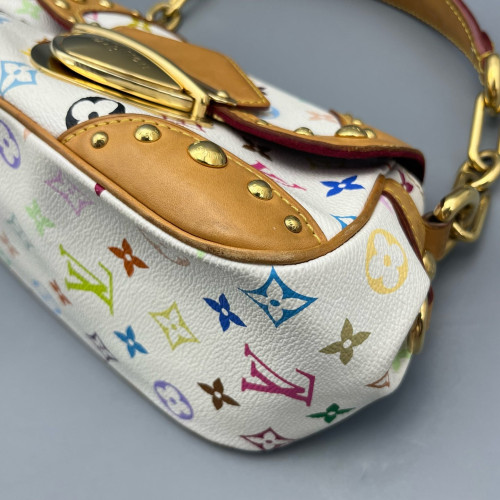 Louis Vuitton Marilyn Handbag Monogram Multicolor White Green Yellow