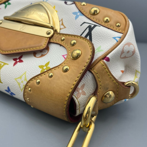 Louis Vuitton Marilyn Handbag Monogram Multicolor White Green Yellow