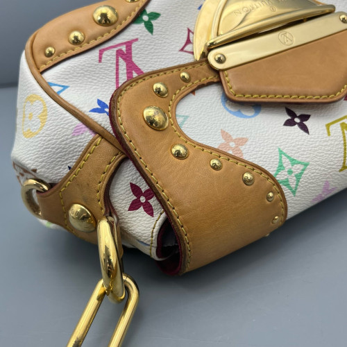 Louis Vuitton Marilyn Handbag Monogram Multicolor White Green Yellow