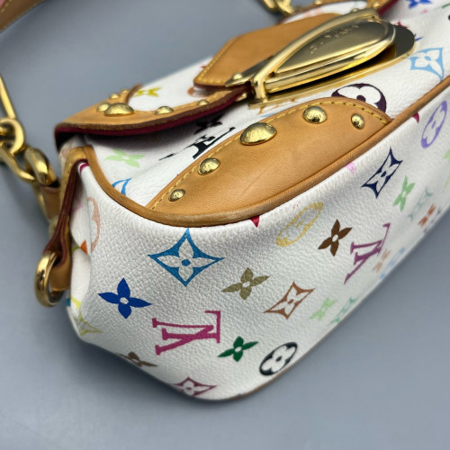 Louis Vuitton Marilyn Handbag Monogram Multicolor White Green Yellow