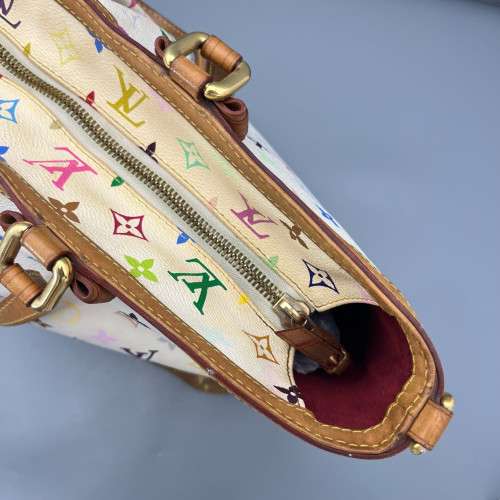Louis Vuitton Tote Bag Monogram Multicolor White Green Pink Louis Vuitton Tote Bag Monogram Multicolor White Green Pink
