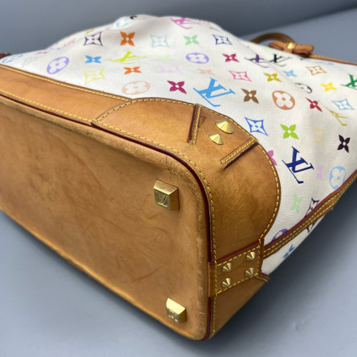 Louis Vuitton Tote Bag Monogram Multicolor White Green Pink Louis Vuitton Tote Bag Monogram Multicolor White Green Pink