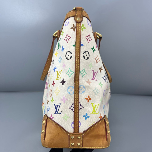 Louis Vuitton Tote Bag Monogram Multicolor White Green Pink Louis Vuitton Tote Bag Monogram Multicolor White Green Pink