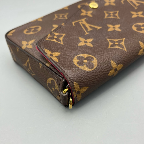 Louis Vuitton Pochette Felicie Chain Wallet Monogram Dark Brown Light Brown Red Louis Vuitton Pochette Felicie Chain Wallet Monogram Dark Brown Light Brown Red
