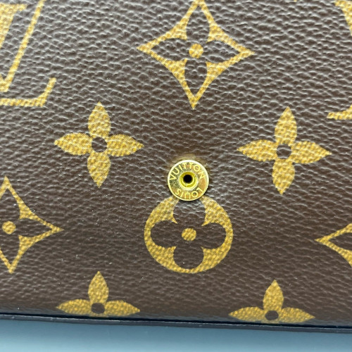 Louis Vuitton Pochette Felicie Chain Wallet Monogram Dark Brown Light Brown Red Louis Vuitton Pochette Felicie Chain Wallet Monogram Dark Brown Light Brown Red