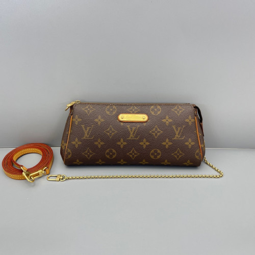 Louis Vuitton Eva Clutch Monogram Dark Brown Light Brown