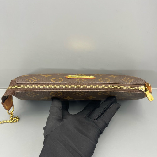 Louis Vuitton Eva Clutch Monogram Dark Brown Light Brown