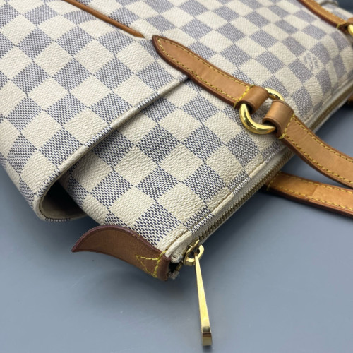 Louis Vuitton Shopping Tote Damier Azur Ivory Azur Blue