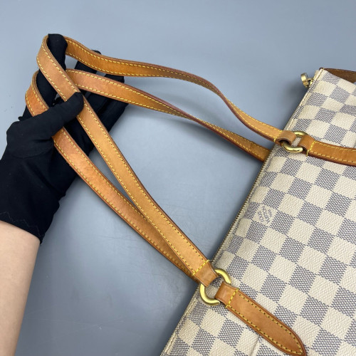 Louis Vuitton Shopping Tote Damier Azur Ivory Azur Blue