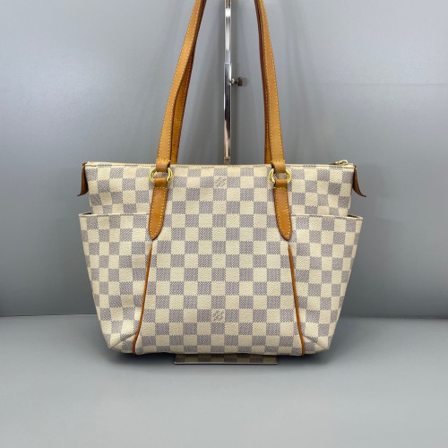 Louis Vuitton Shopping Tote Damier Azur Ivory Azur Blue
