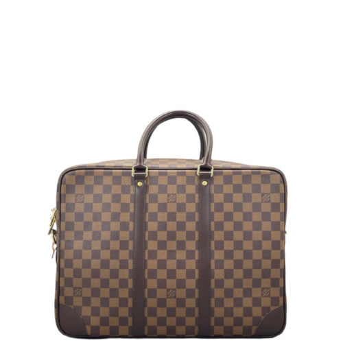 Louis Vuitton Porte Documents Voyage GM Damier Ebene Dark Brown Light Brown