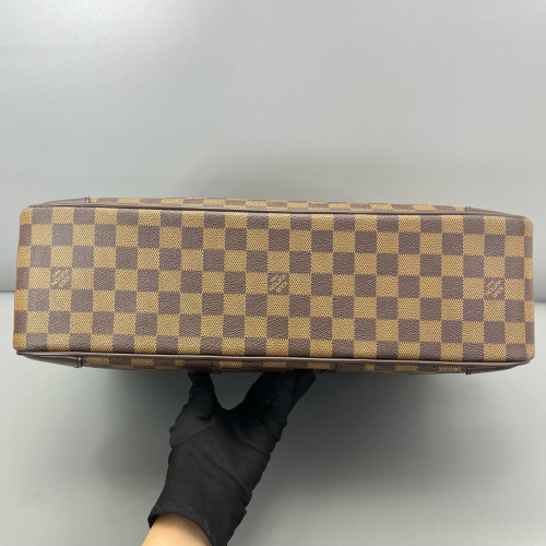 Louis Vuitton Porte Documents Voyage GM Damier Ebene Dark Brown Light Brown