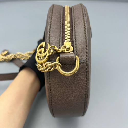Gucci Mini Ophidia Round Bag GG Monogram Beige Brown